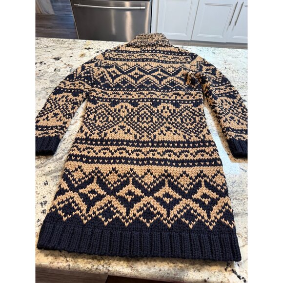 Yigal Azrouel M Mohair Wool Alpaca Chunky Knit Long Cardigan Coat Geometric Zip - Picture 9 of 16